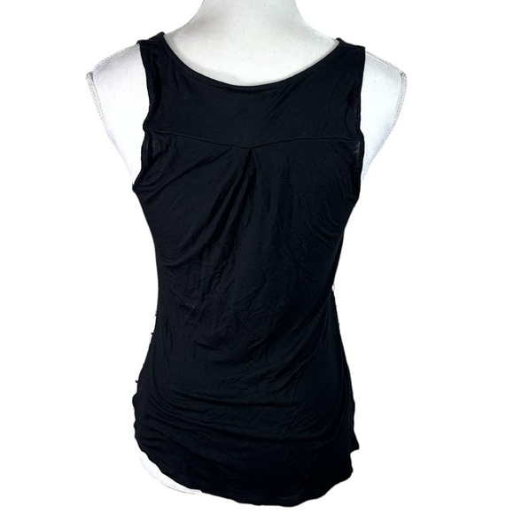 🌸Express- Black/White Patterned Dressy Tank Top- Size S - Picture 4 of 8